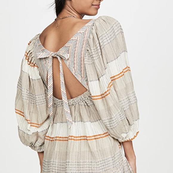 NWT Free People Cozy Striped Mini Dress in Ivory Combo size S - Picture 2 of 7